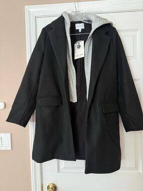 NWT Love Tree Peacoat with hood